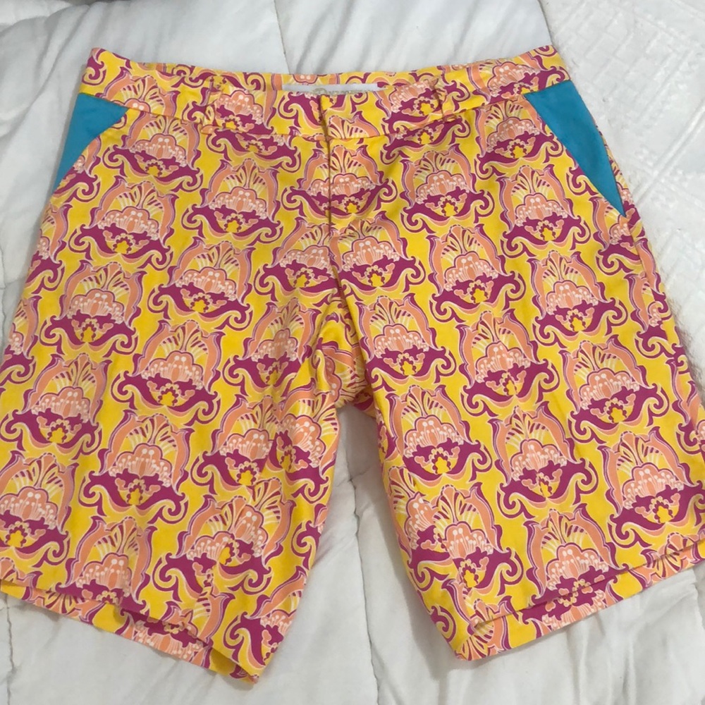 Tracy Negoshian Shorts 8 Bright Print Colorful NWOT PERFECT